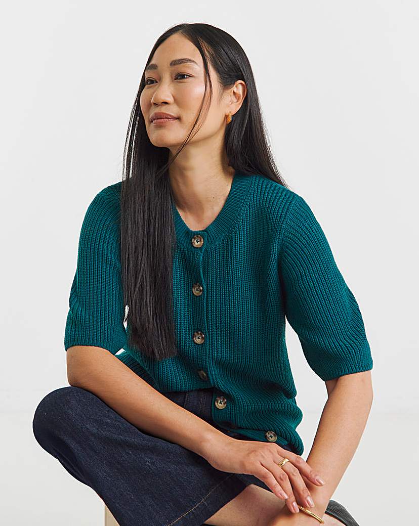 BOXY HALF SLEEVE CARDIGAN