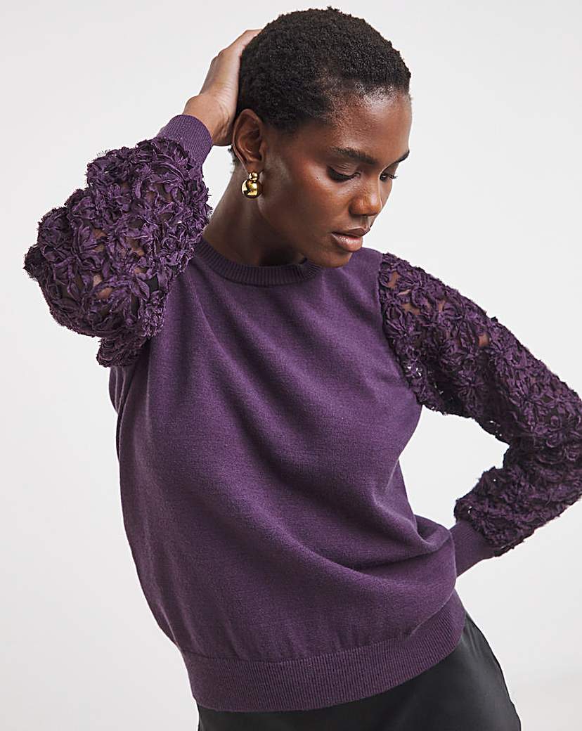 New In - ORGANZA SLEEVE JUMPER