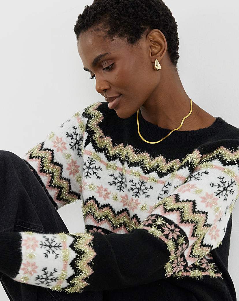New In - FAIRISLE TINSEL JUMPER