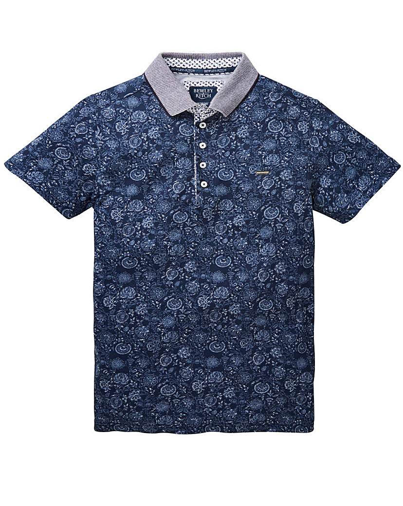 Image of Bewley & Ritch Floral Print Polo Long