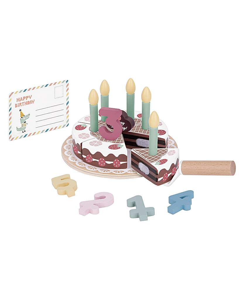 Wooden Birthday Cake Set