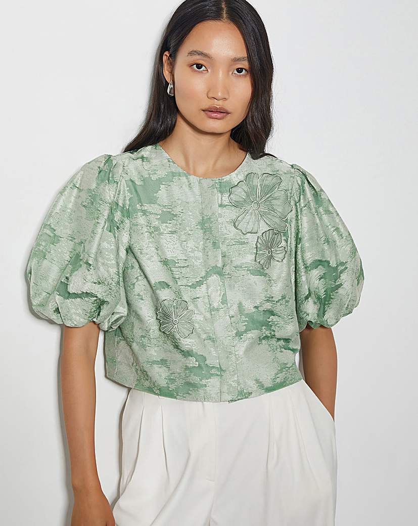 Monsoon Josie Floral Jacquard Top