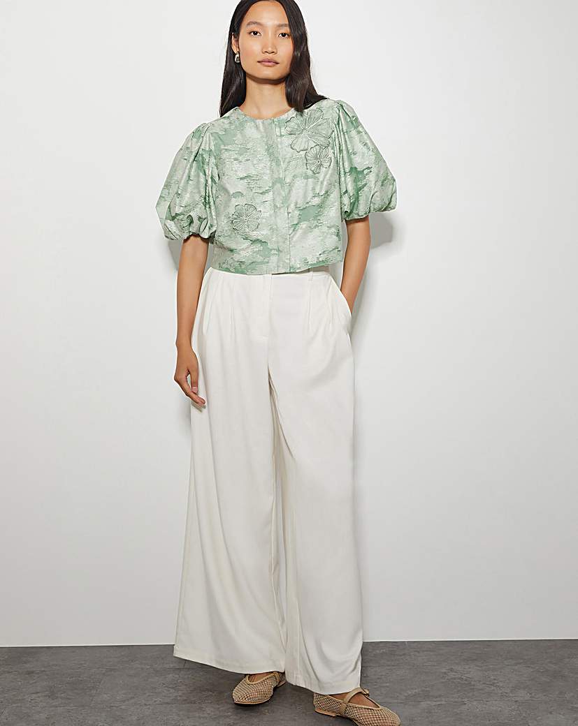 Monsoon Josie Floral Jacquard Top