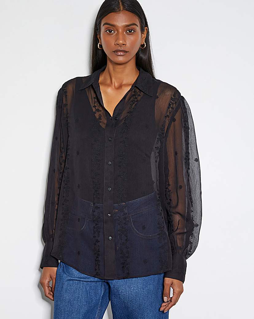 Monsoon Edie Embroidered Blouse