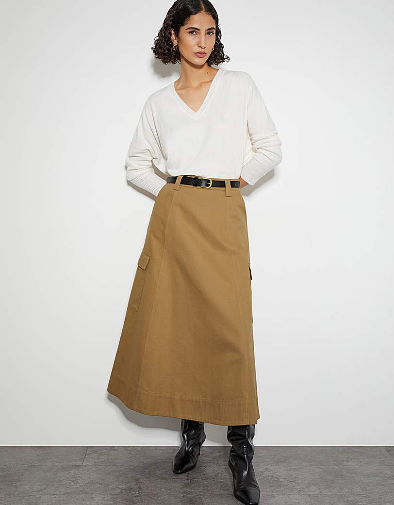 New In - Monsoon Hanna Cargo Maxi Skirt