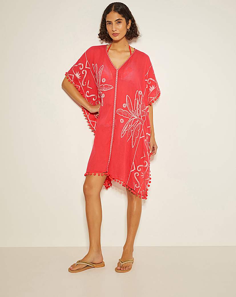 New In - Monsoon Penny Tassel Embroidered Kaftan