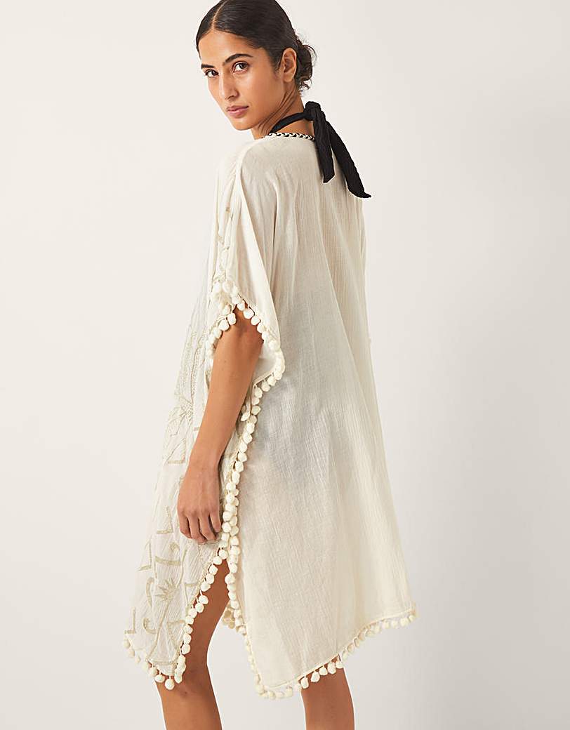 Monsoon Penny Tassel Embroidered Kaftan