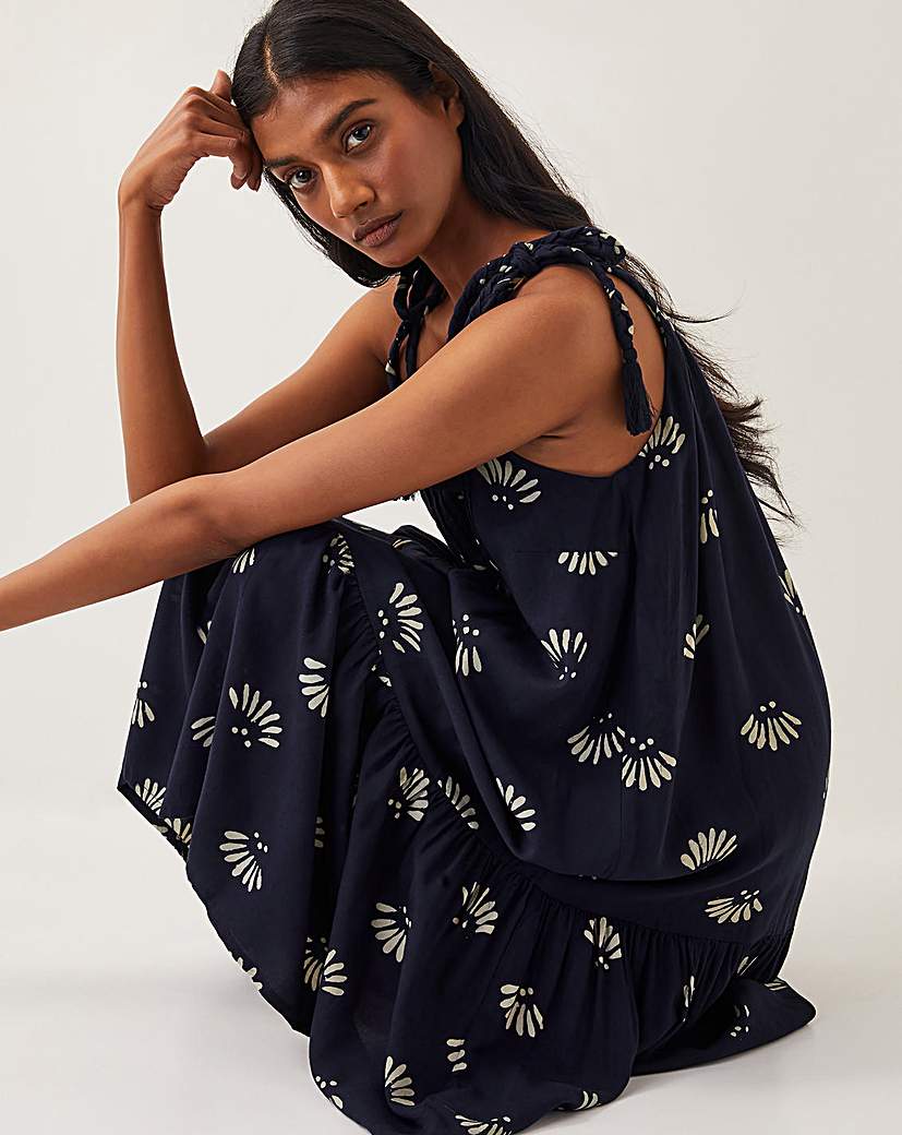 Monsoon Briana Strappy Batik Mini Dress