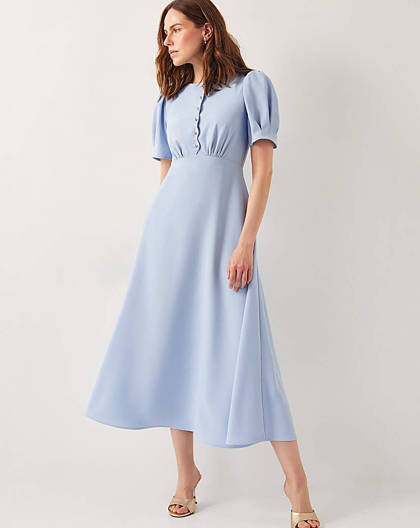 Monsoon Ruth Scallop Trim Midi Dress