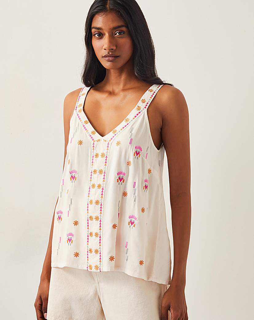 New In - Monsoon Fia Embroidered Cami Top