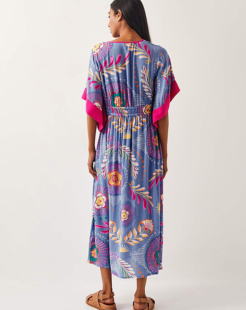Monsoon Monika Floral Print Midi Dress