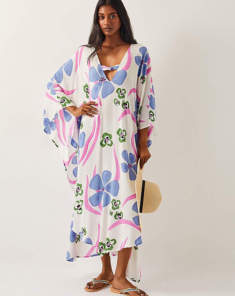 New In - Monsoon Fiona Maxi Print Kaftan