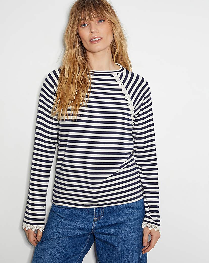 Monsoon Sadie Stripe Jersey Top