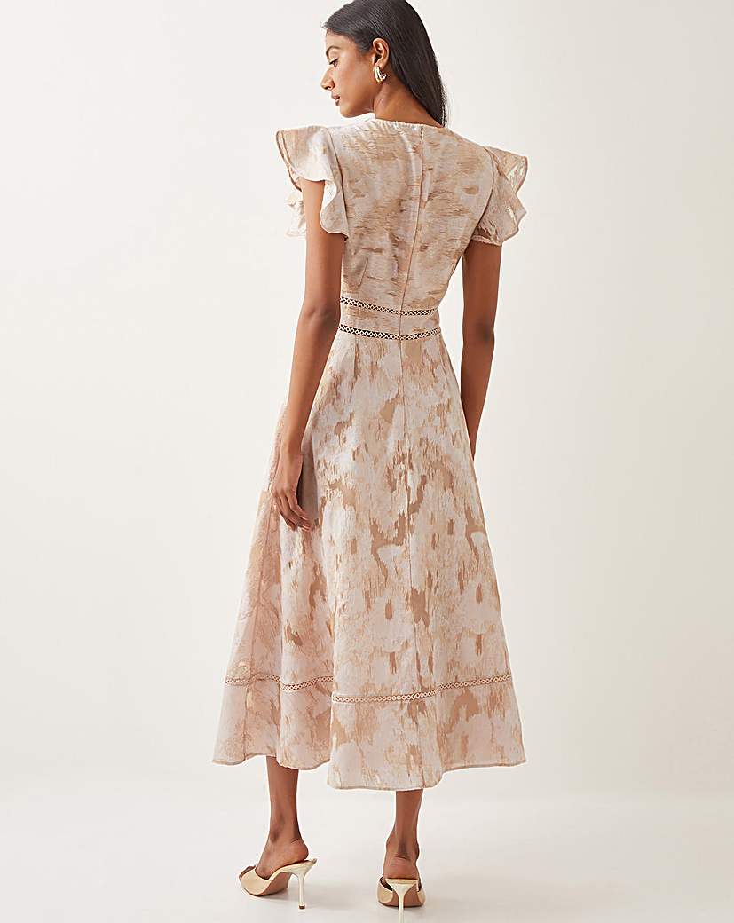 Monsoon Josie Floral Jacquard Midi Dress
