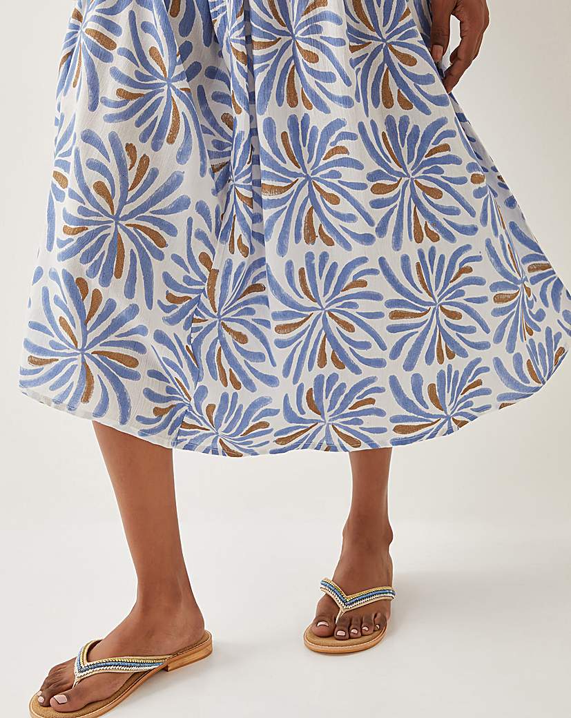 Monsoon Cece V-Neck Midi Dress