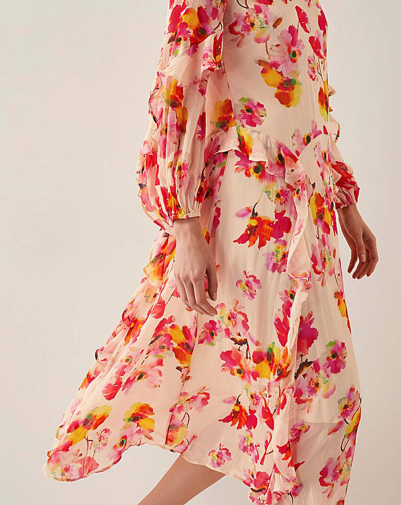 Monsoon Vanna Floral Print Midi Dress