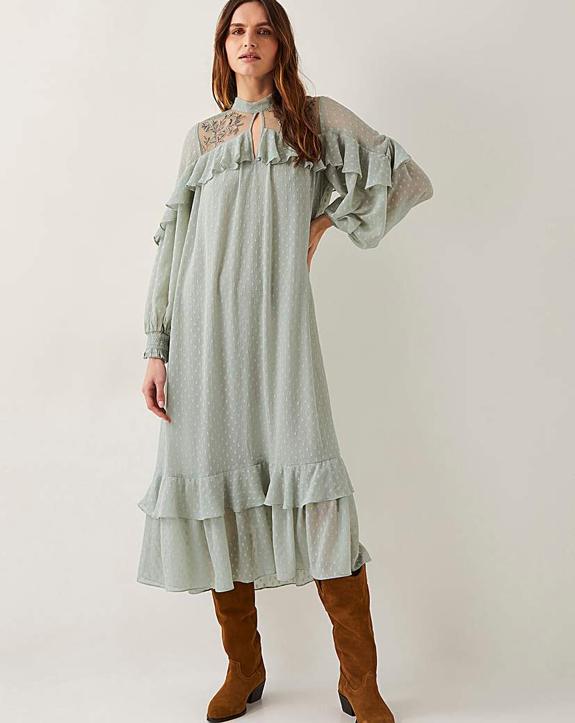 New In - Monsoon Debbie Ruffle Maxi Dress