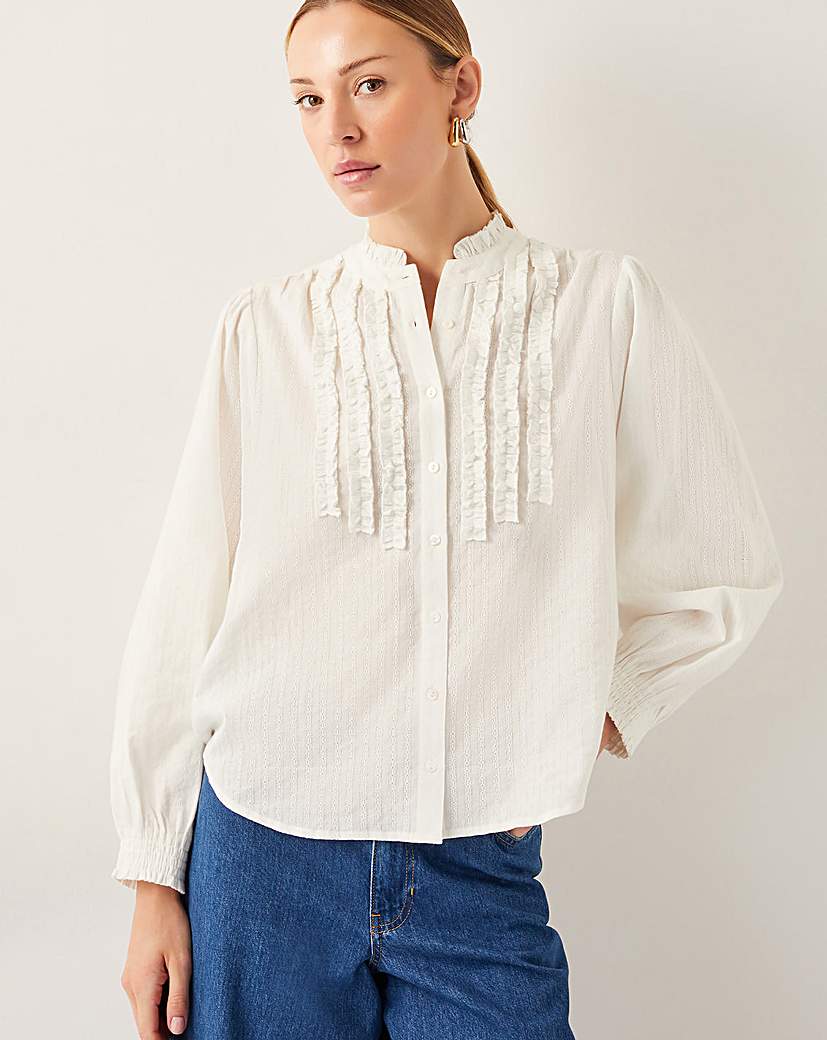 Monsoon Chiara Frill Cotton Blouse