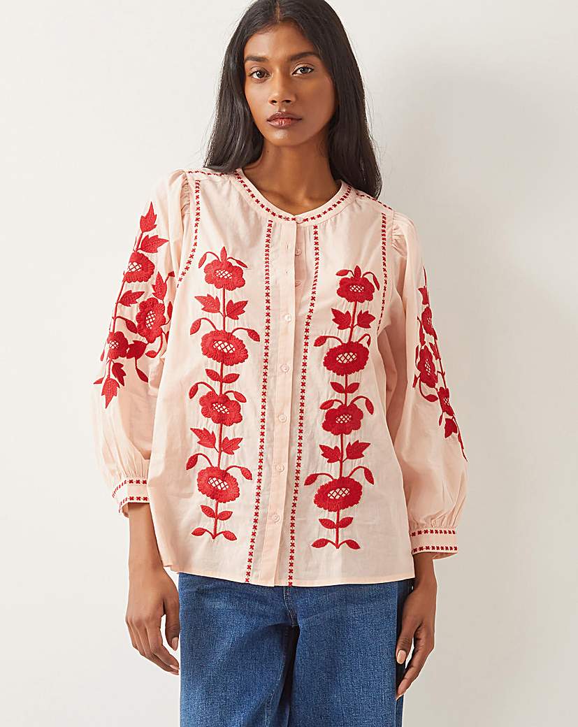 Monsoon Bronte Floral Embroidered Blouse