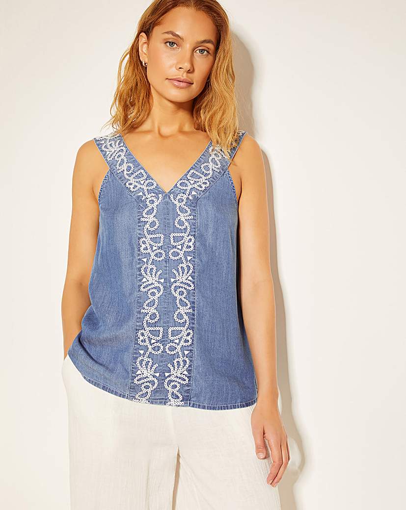 Monsoon Isolde Chambray Cami Top