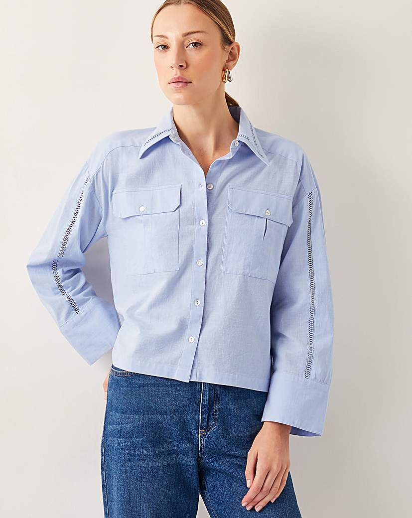 Monsoon Lilah Cropped Utility Shirt