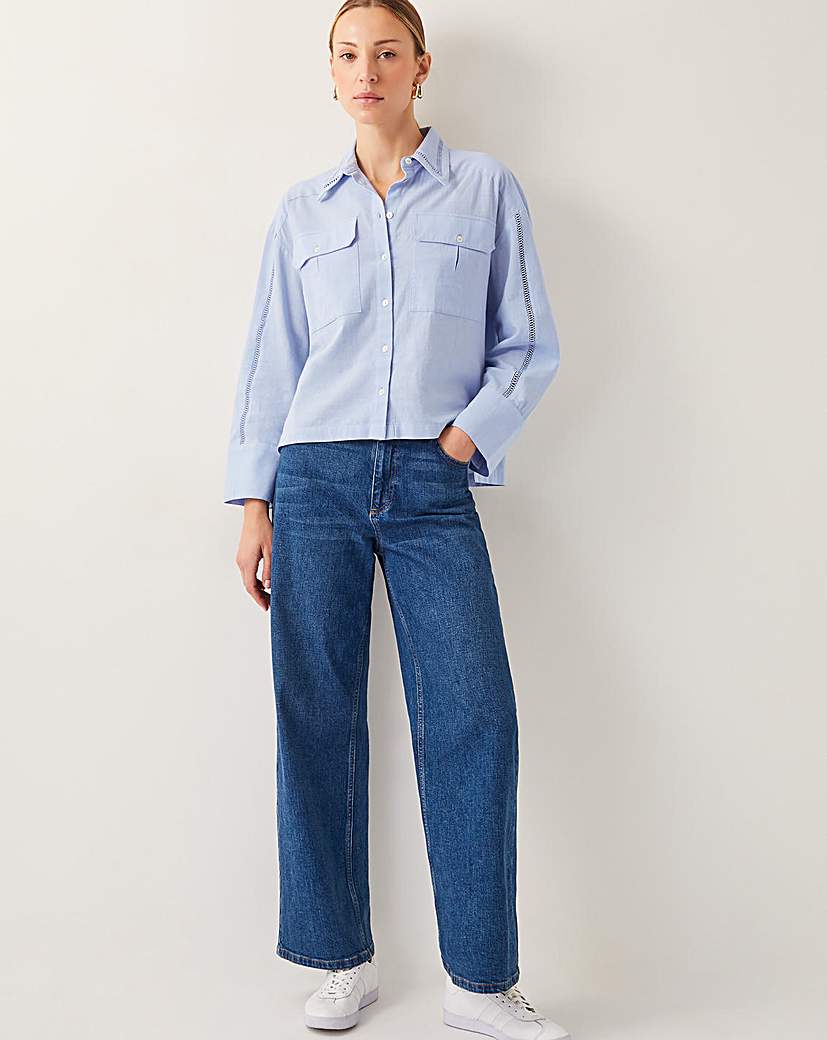 Monsoon Lilah Cropped Utility Shirt