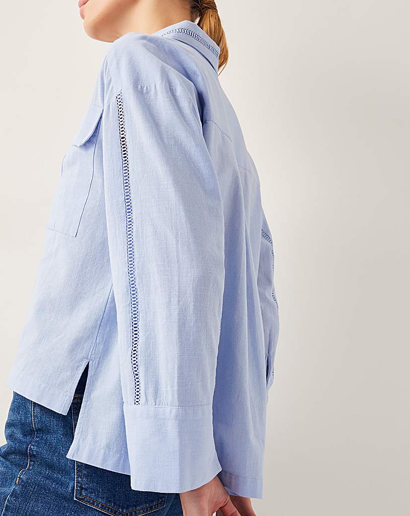 Monsoon Lilah Cropped Utility Shirt