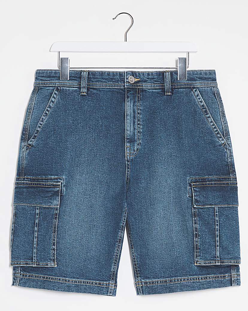 Axel Mid Length Cargo Denim Short