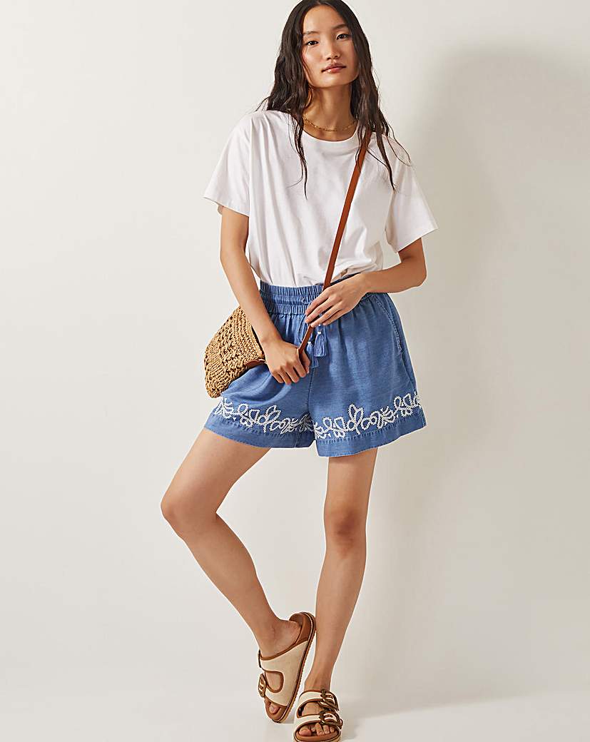 Monsoon Isolde Chambray Shorts