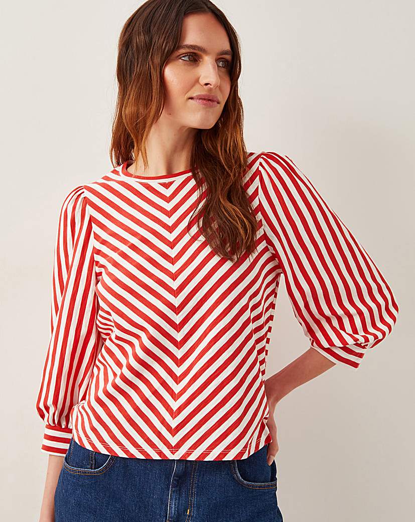 Monsoon Sally Stripe Jersey Top