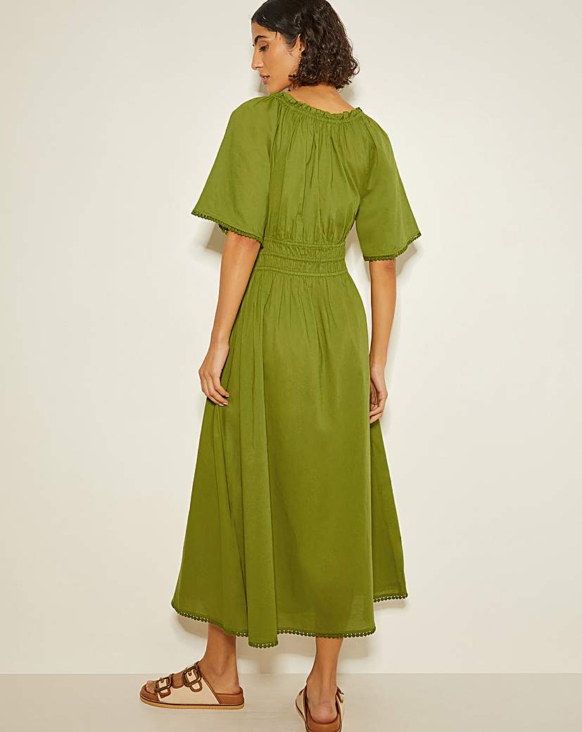 Monsoon Nora Short Sleeve Midi Dress