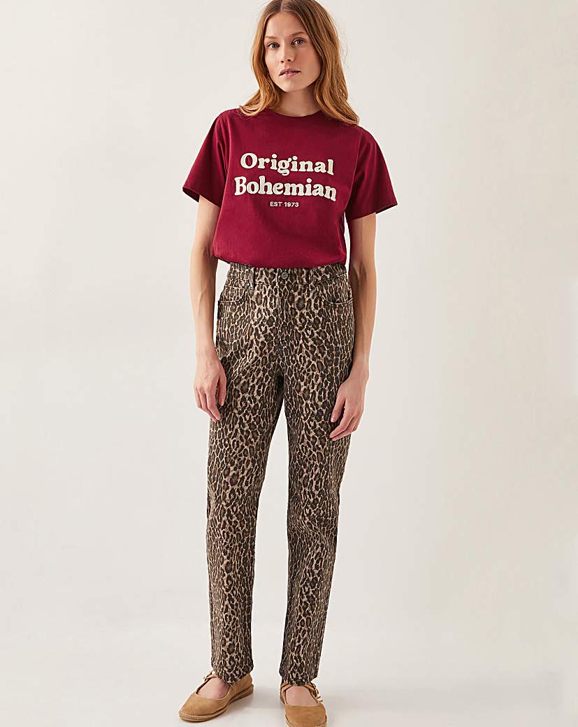 New In - Monsoon Annie Leopard Print Leg Jeans