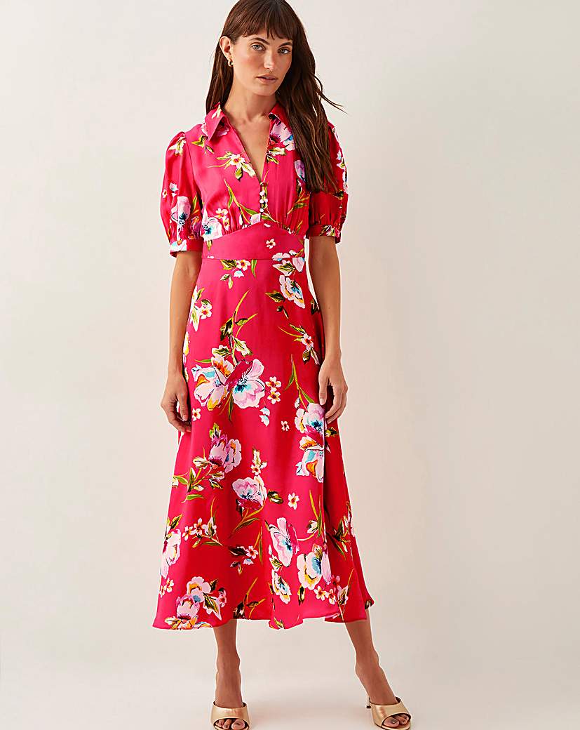 New In - Monsoon Meredith Floral Midi Shirt Dress