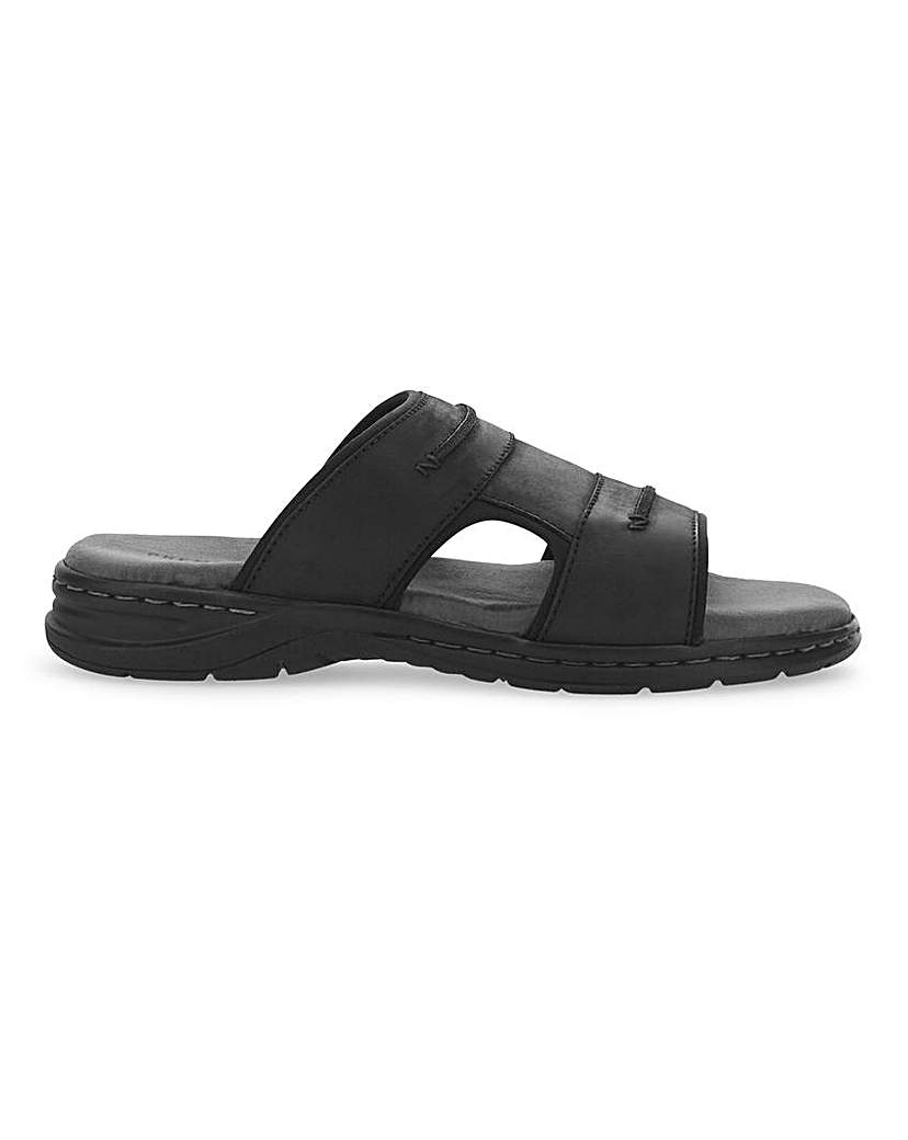 Leather Cushioned Cut Out Sandal