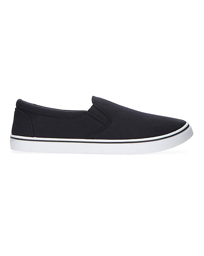 Jack Slip On Canvas Pump Wide Fit