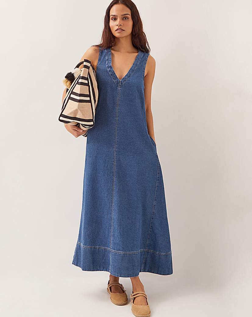 New In - Monsoon Tara A-Line Denim Dress