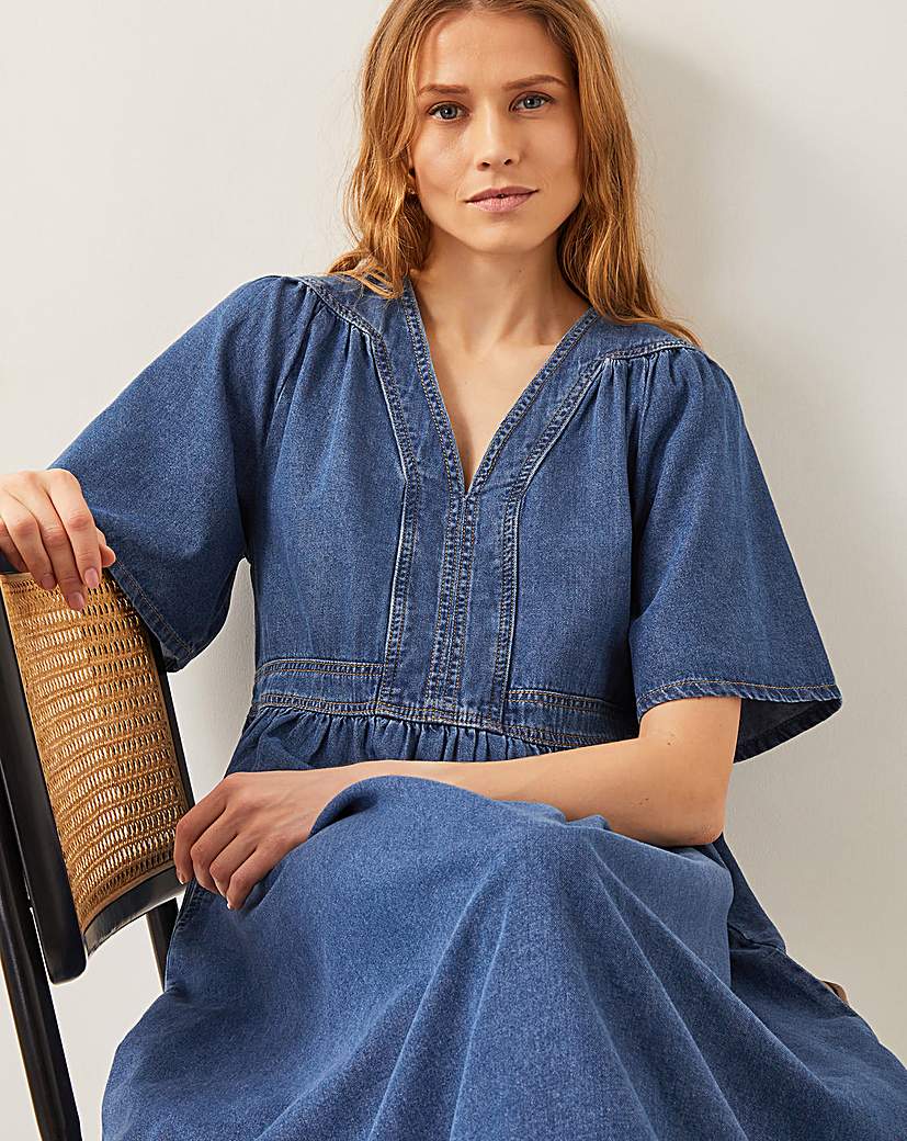 Monsoon Lydia Denim Midi Dress