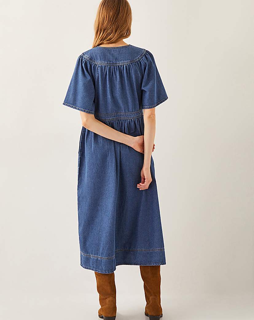 Monsoon Lydia Denim Midi Dress