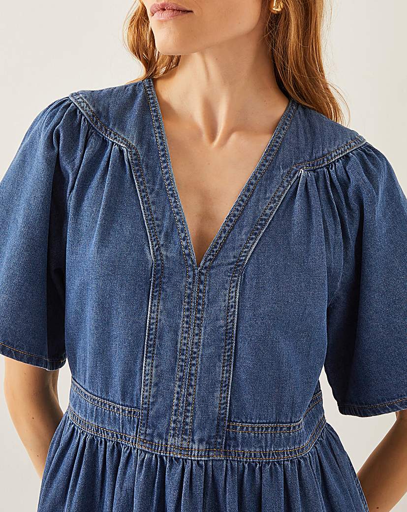 Monsoon Lydia Denim Midi Dress