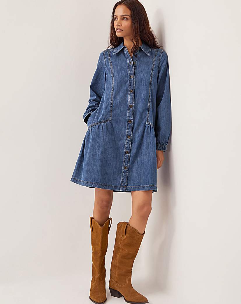 New In - Monsoon Isla Denim Shirt Dress