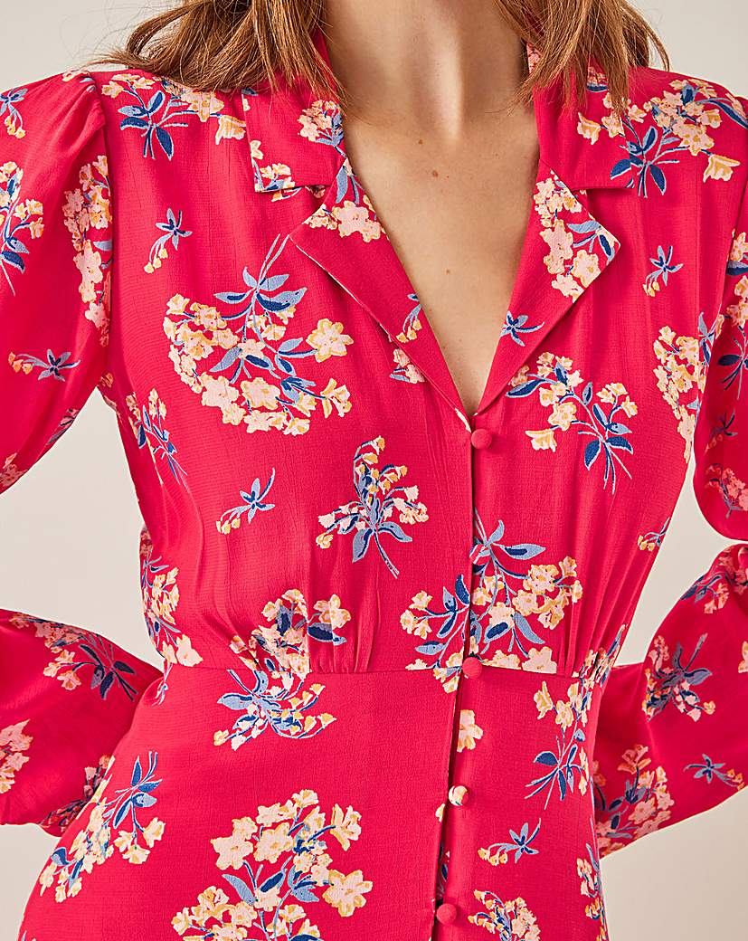 Monsoon Sarah Floral Print Midi Dress