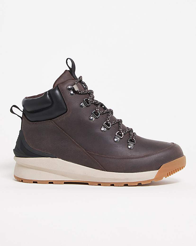 Image of Brown Leather Mid Walking Boot Wide