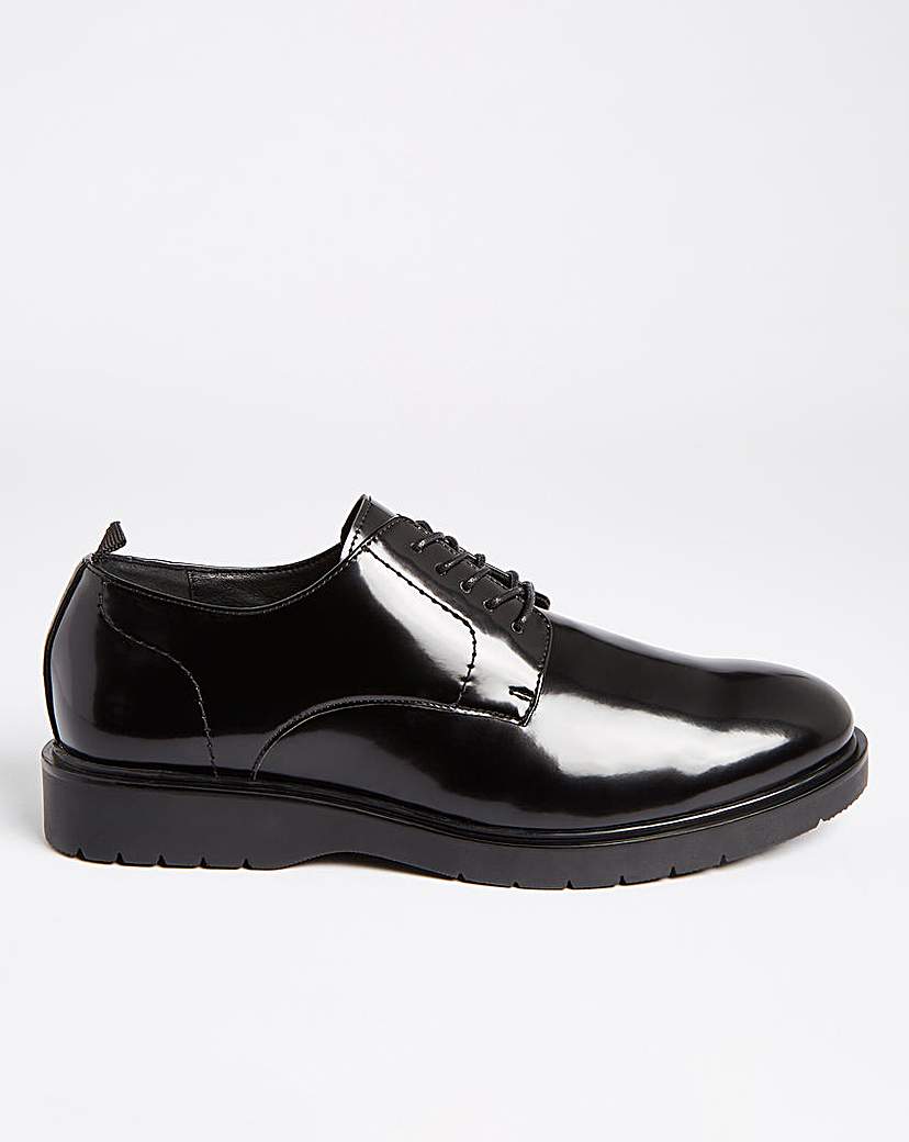 Black Lace Up Shoe Wide Fit