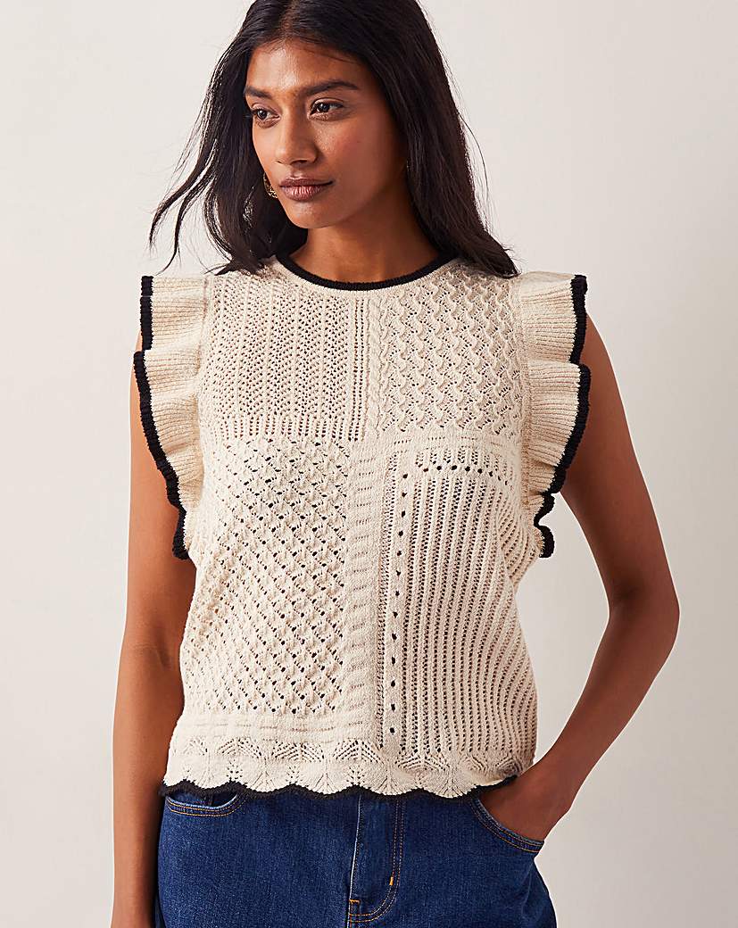 New In - Monsoon Ray Ruffle Knitted Tank Top