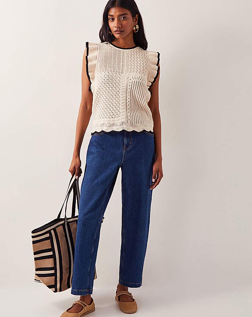 Monsoon Ray Ruffle Knitted Tank Top