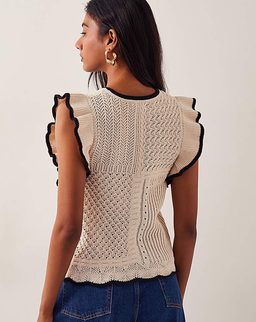 Monsoon Ray Ruffle Knitted Tank Top
