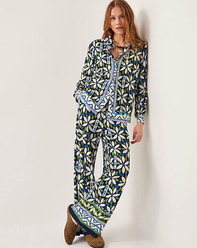 Monsoon Nikita Floral Wide Leg Trousers