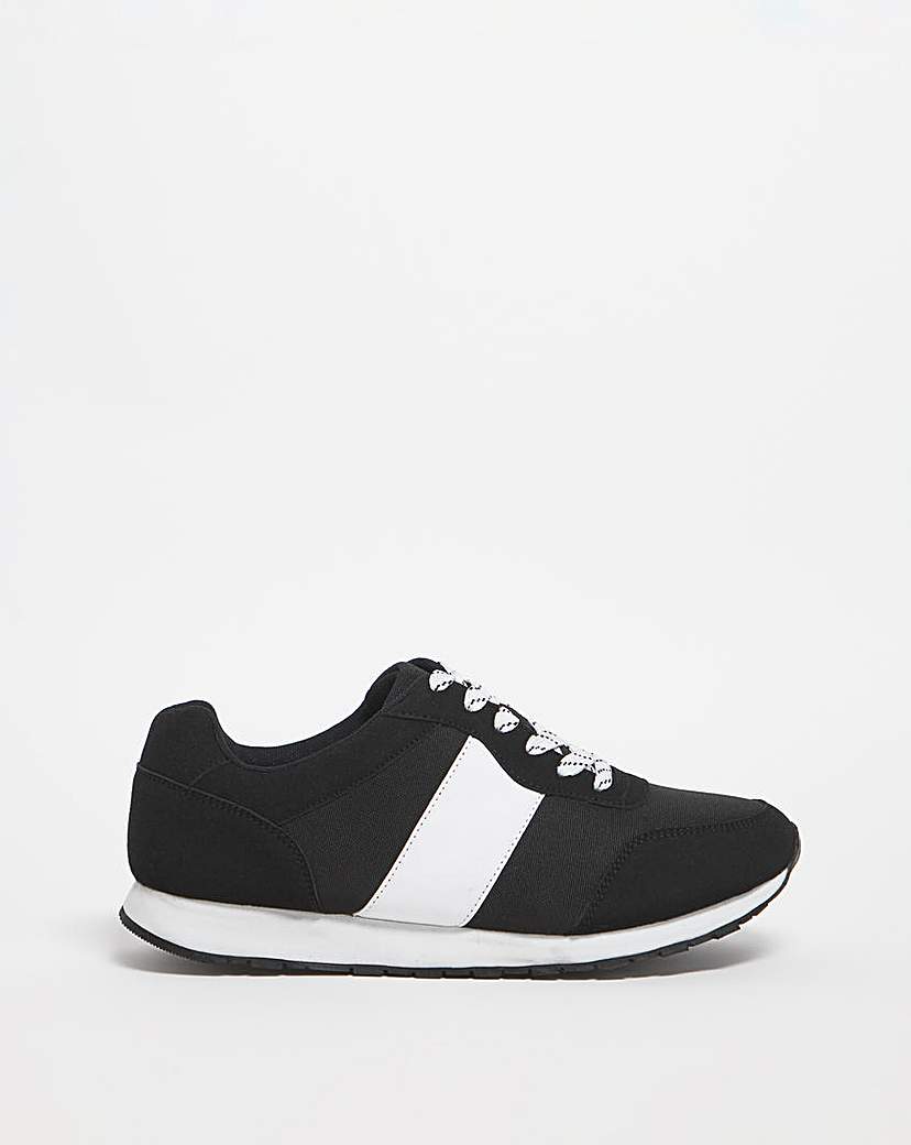 Side Stripe Suede Look Runner Wide