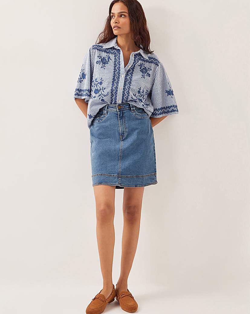 New In - Monsoon Cecelia Denim Mini Skirt