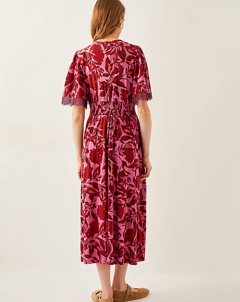 Monsoon Aimee Floral Jersey Midi Dress